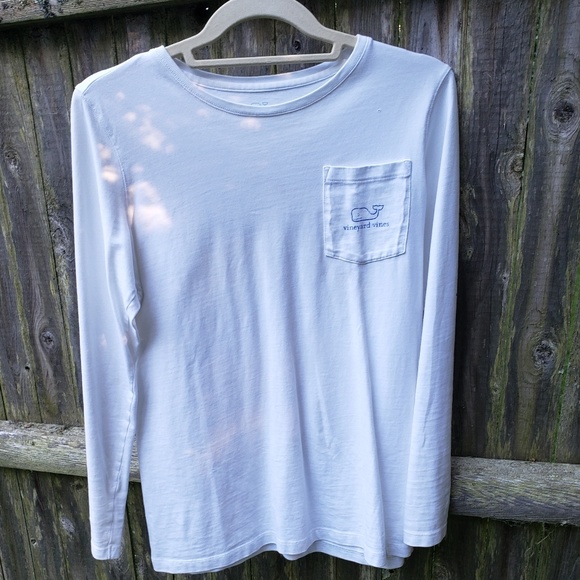 Vinyard Vines white long sleeve kids XL top - Picture 2 of 8